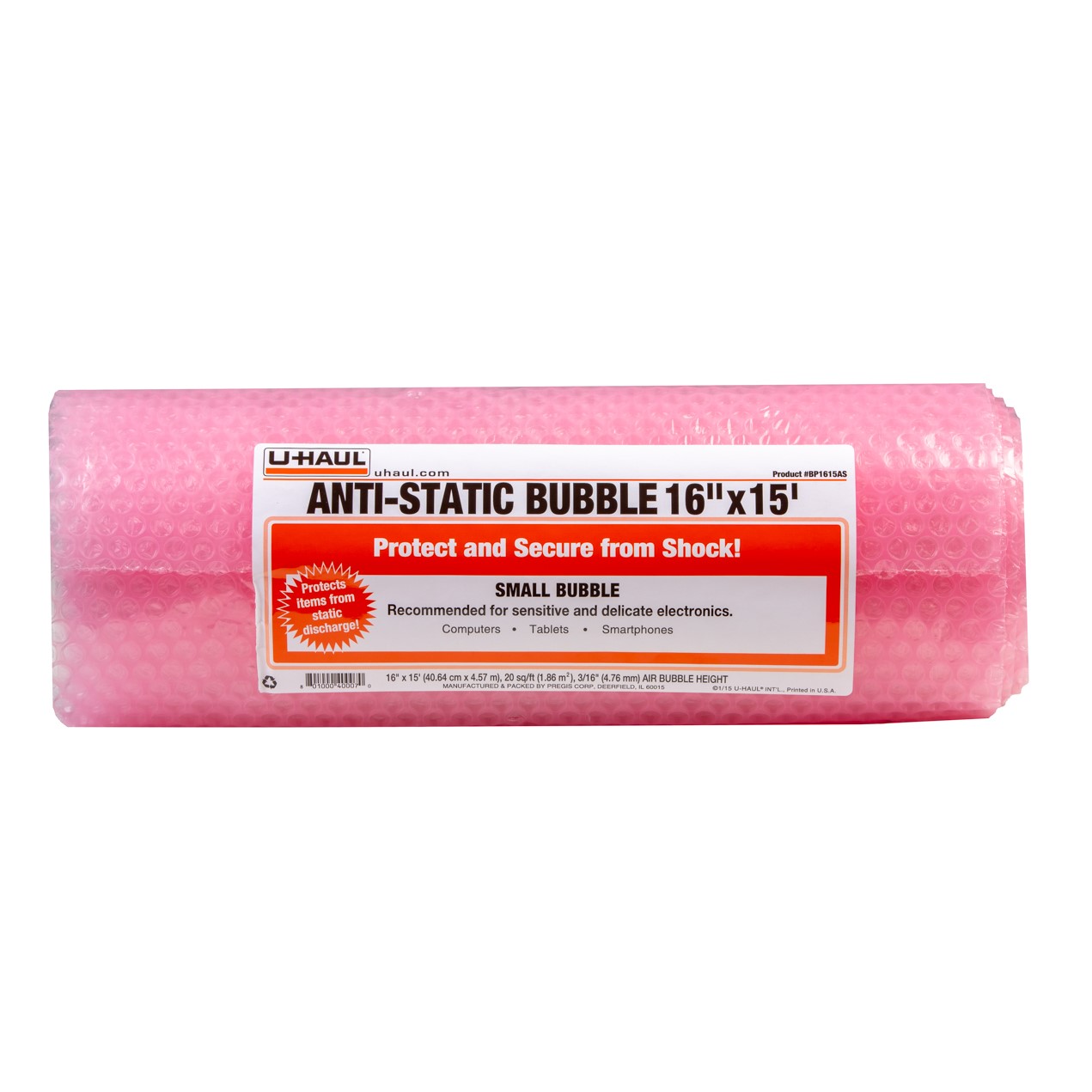 Pink Anti-Static Bubble - 16"x15'