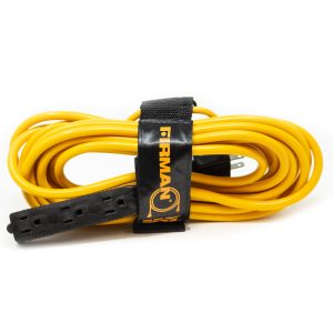 Power Cord, 5-15P to (3) 5-15R, w/ Strap, 25 ft, 14 AWG