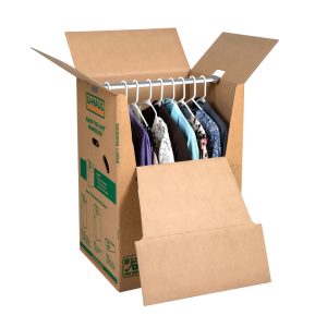 Double-Walled Shorty Wardrobe® Moving Box for Clothes
